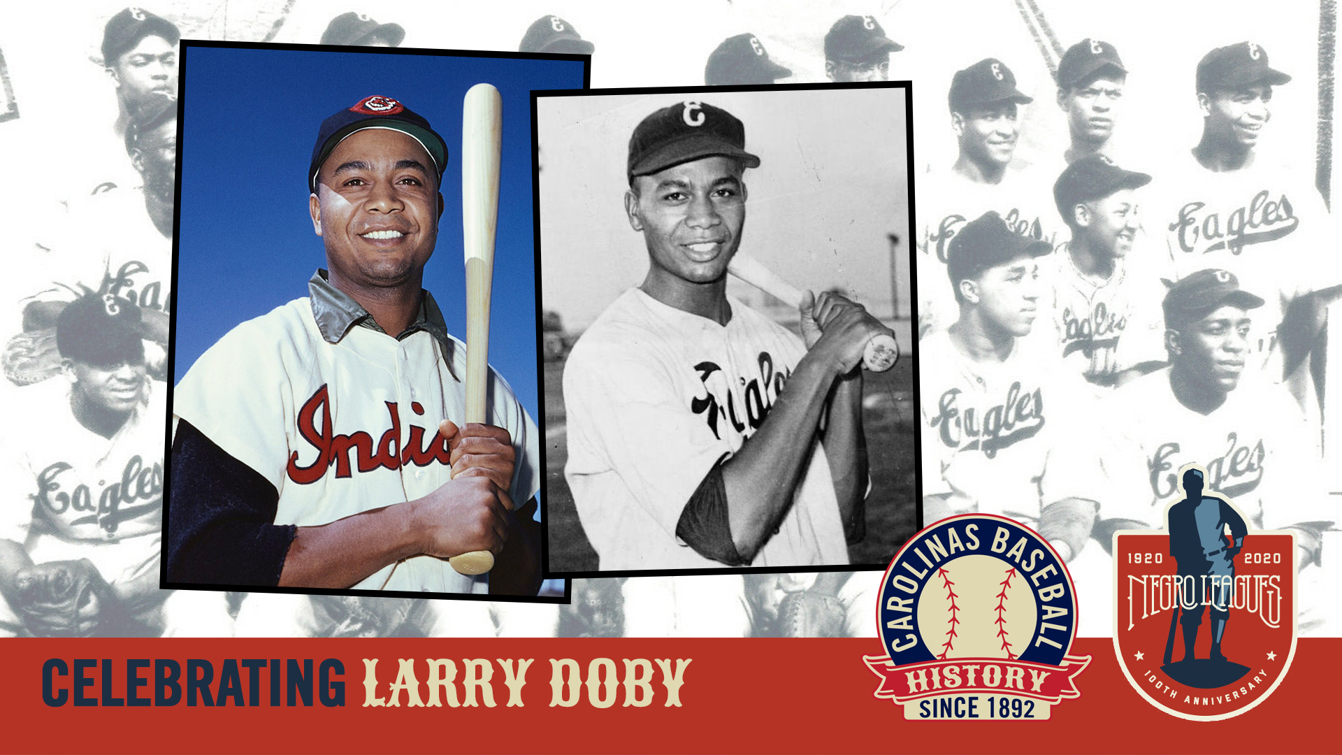 Image of From left: Satchel Paige, Larry Doby of the Cleveland Indians